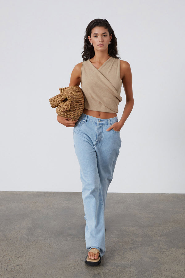 Recycled Cotton Mid Rise Jean - Light Wash