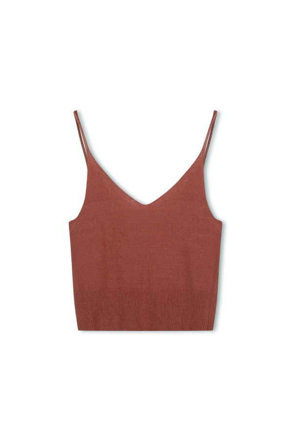 Earth Red Knit Camisole