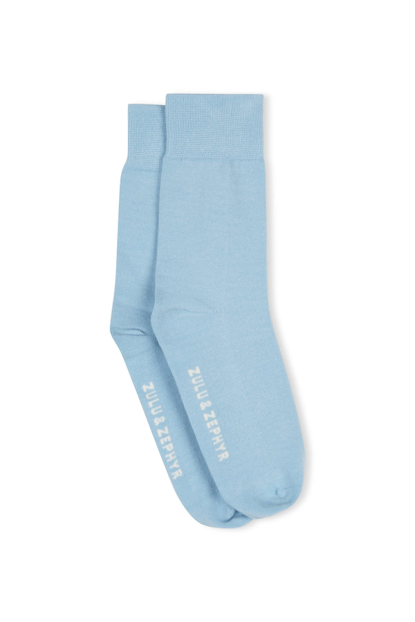 Zulu & Zephyr Logo Socks - Sky