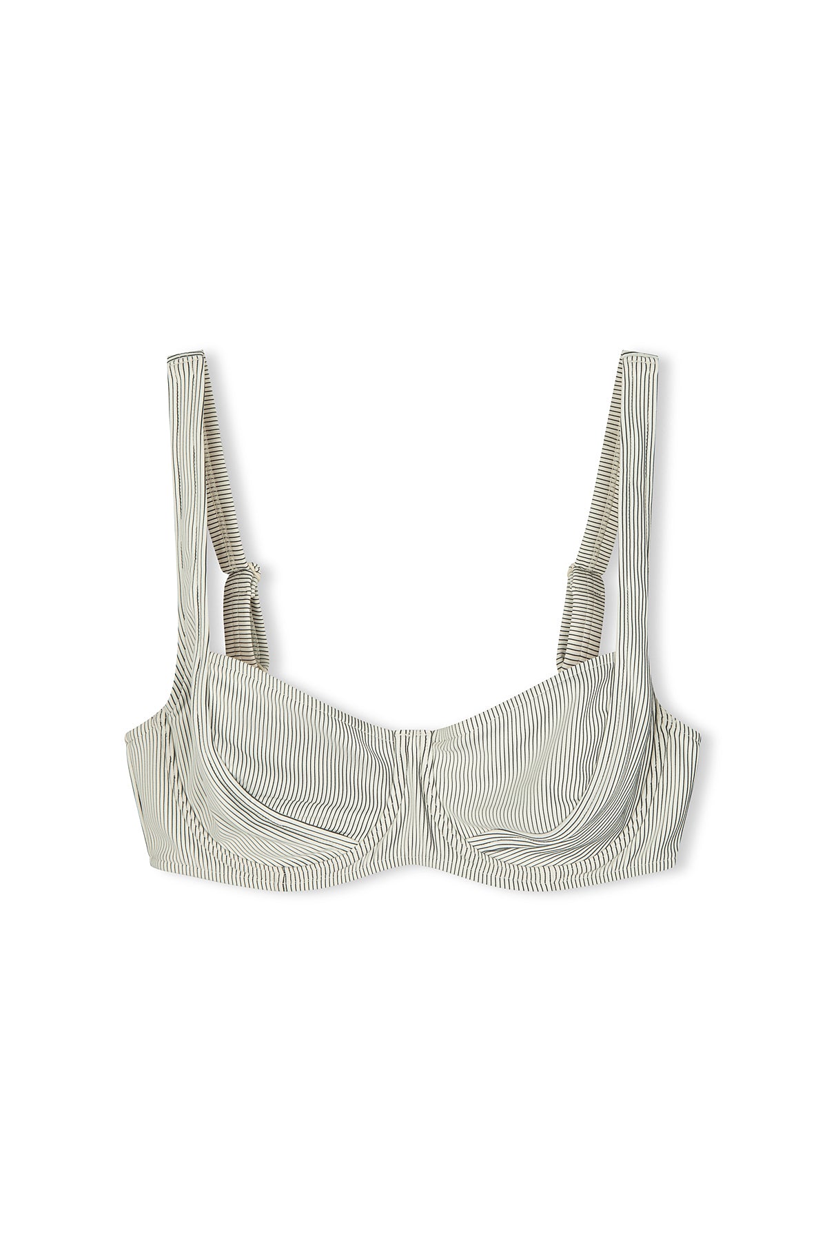 Signature Stripe Bra Cup Top - Coconut