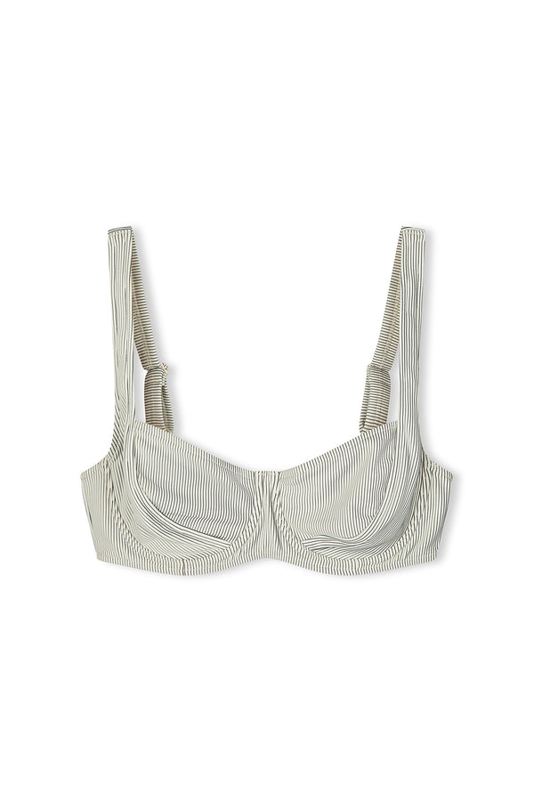 Signature Stripe Bra Cup Top - Coconut