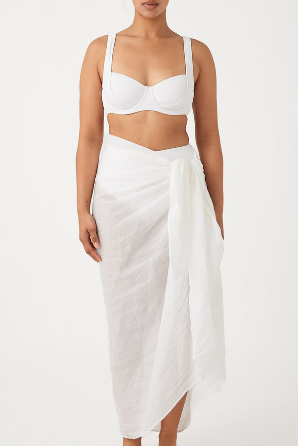 Signature Ramie Sarong - White