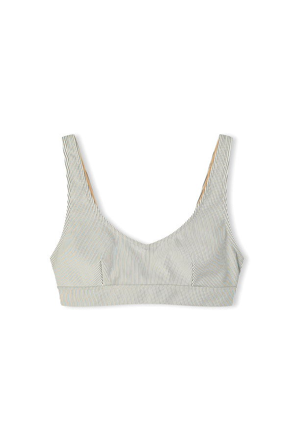 Signature Stripe Waistband Bralette Top - Coconut