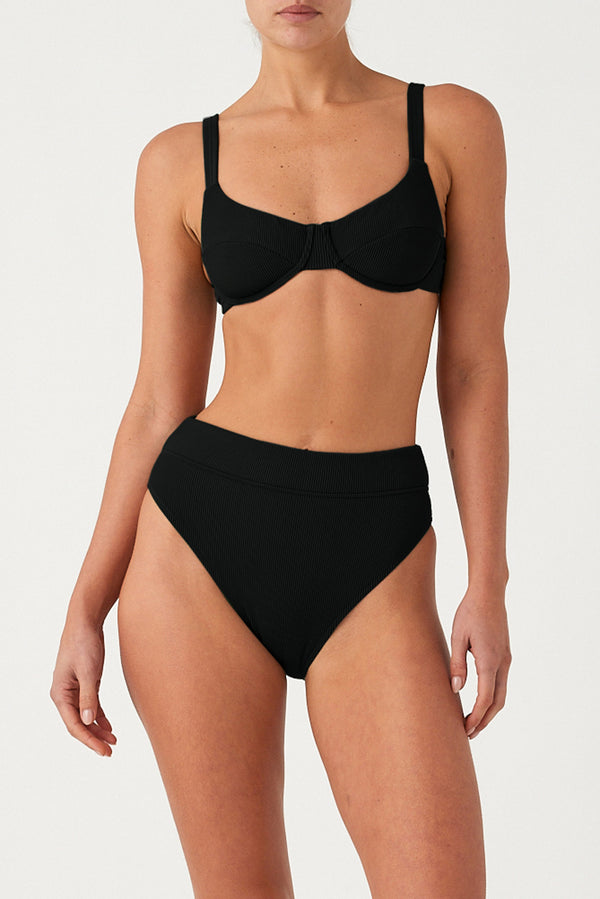 Signature Stripe Adjustable Bra Cup - Black