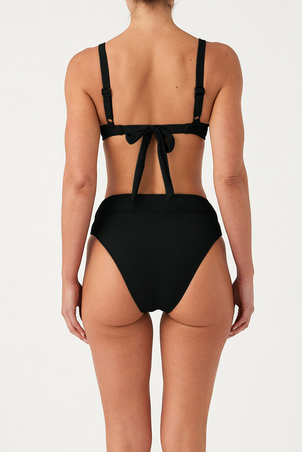 Signature Stripe Adjustable Bra Cup - Black