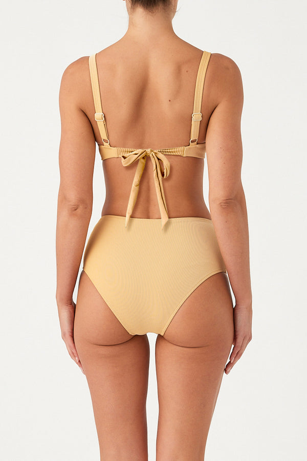 Signature Stripe High Full Brief - Marigold