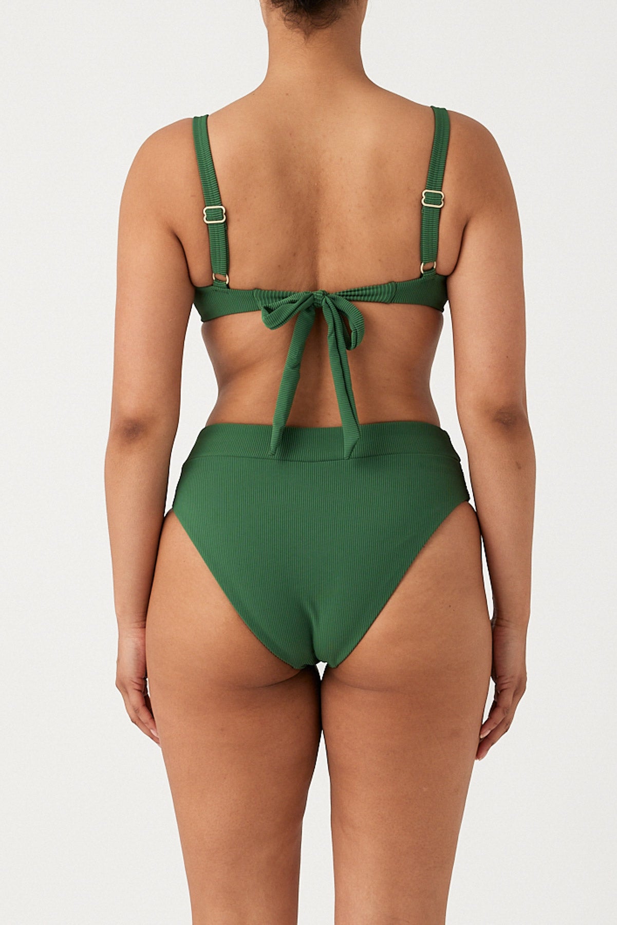 Signature Stripe Adjustable Bra Cup - Tallow Green