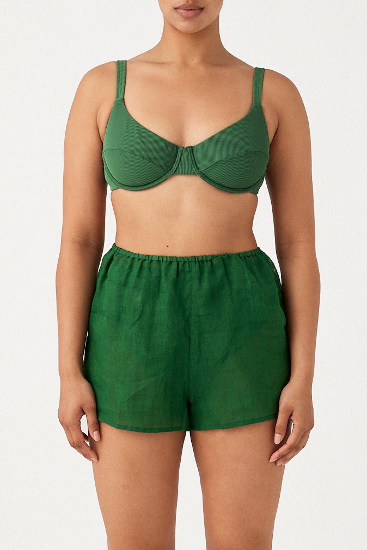 Signature Ramie Short - Tallow Green