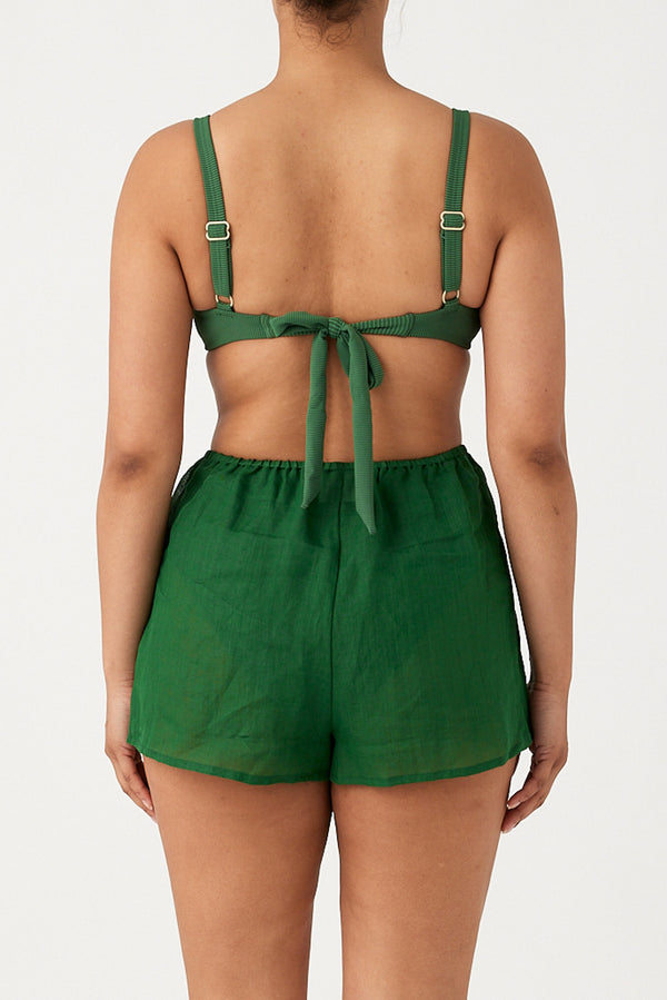 Signature Ramie Short - Tallow Green