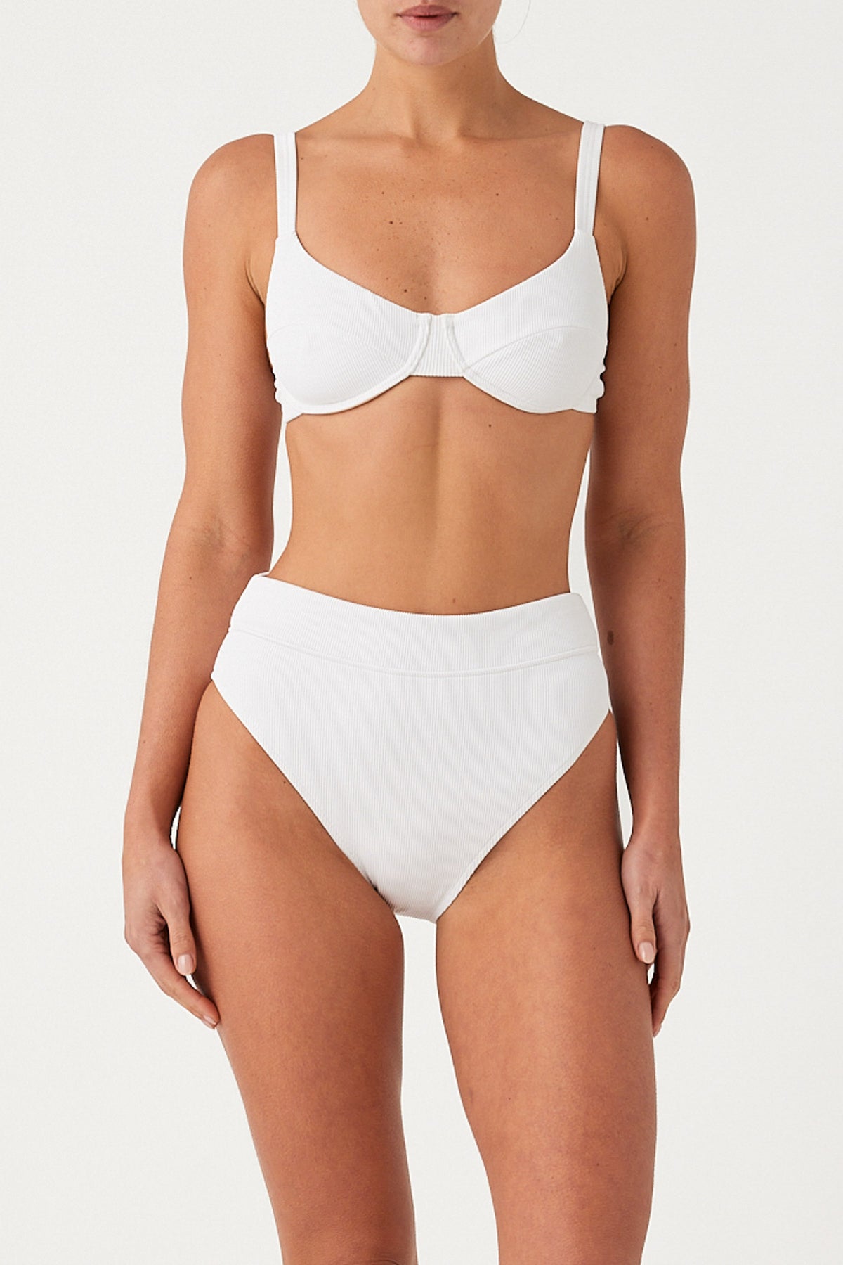 Signature Stripe Adjustable Bra Cup - White