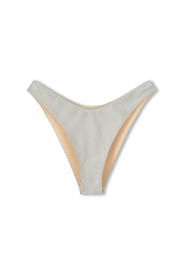 Signature Stripe Curve Brief - Coconut