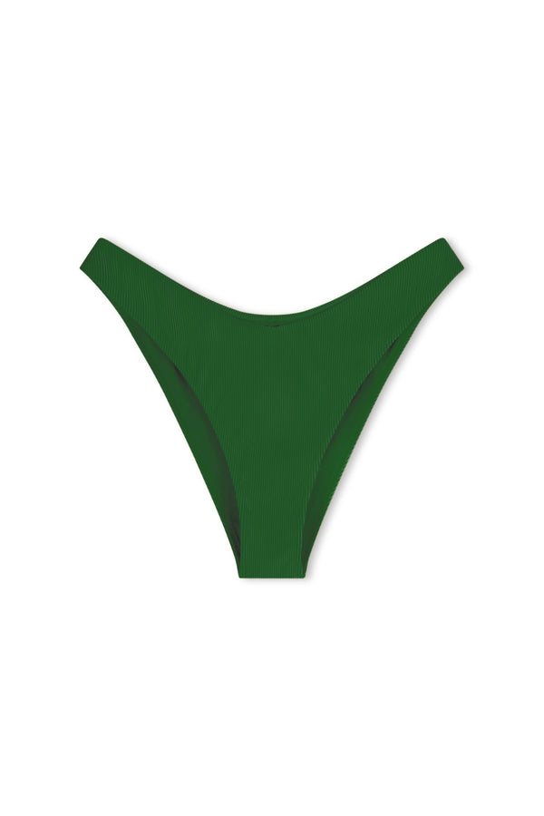 Signature Stripe Curve Brief - Tallow Green