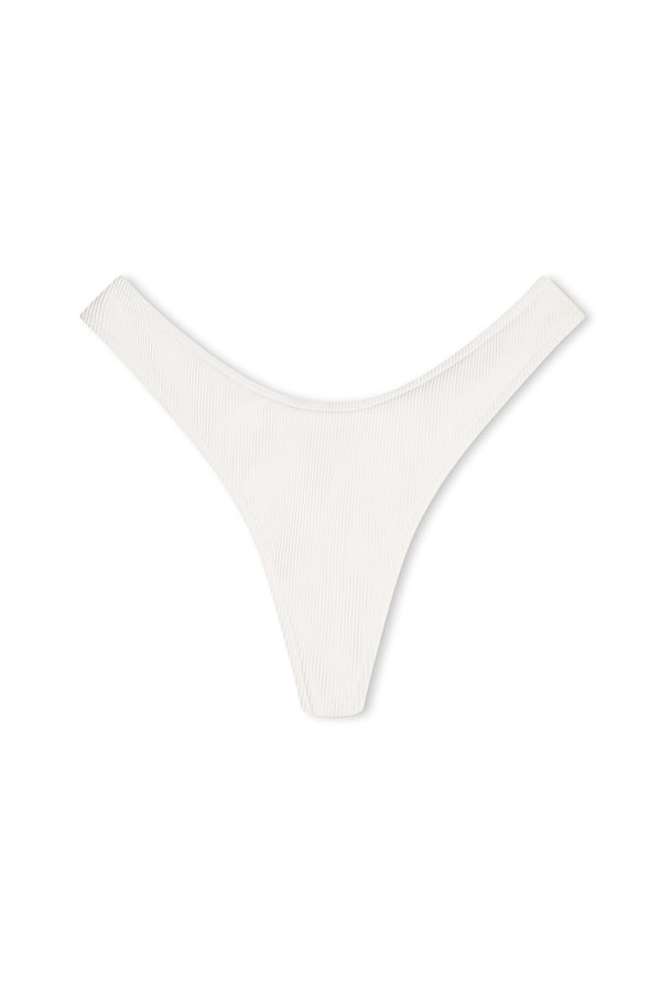Signature Stripe Thong Brief - White