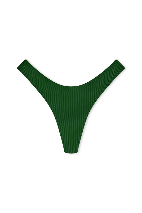 Signature Stripe Thong Brief - Tallow Green