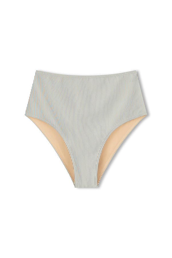 Signature Stripe High Full Brief - Coconut