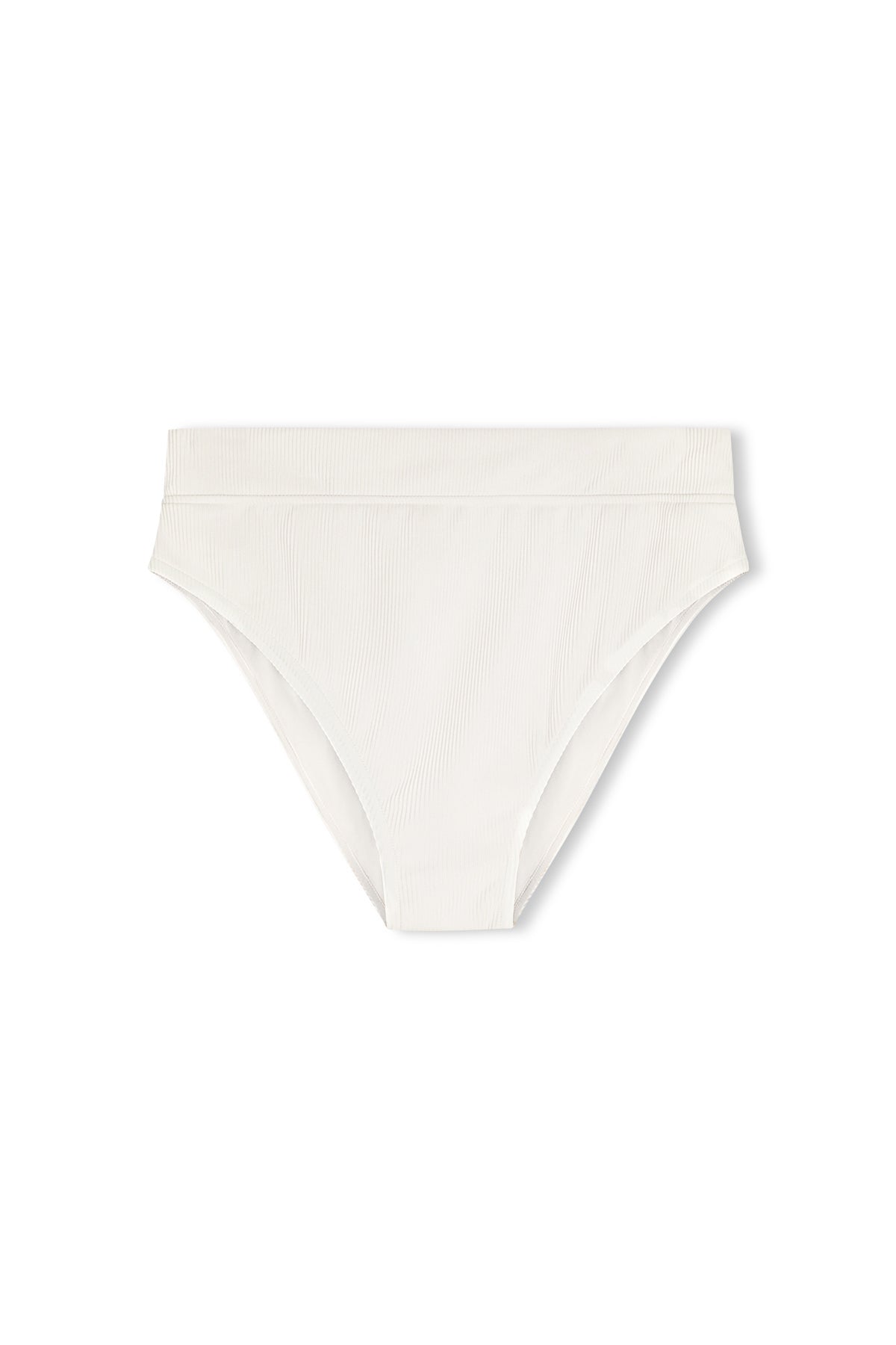 Signature Stripe High Waisted Brief - White