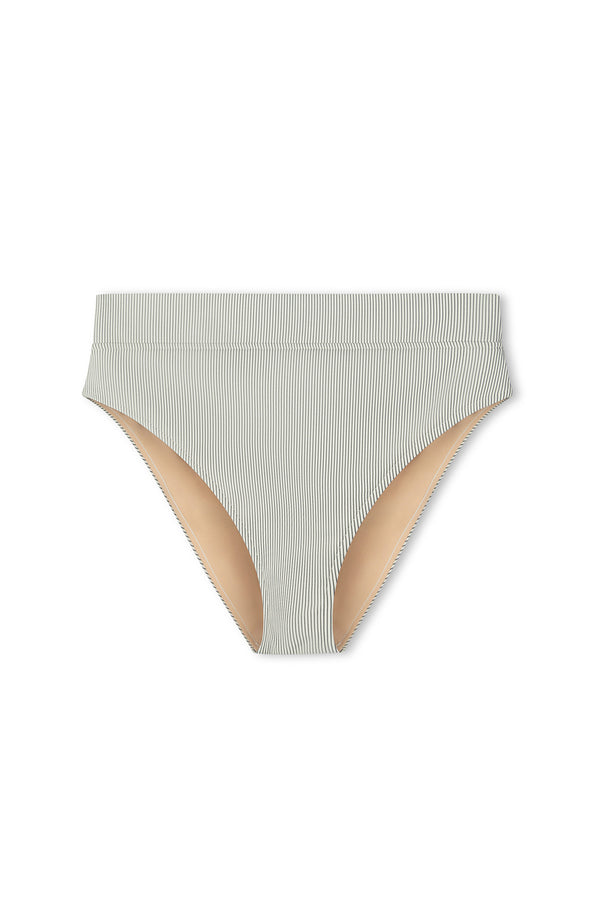 Signature Stripe High Waisted Brief - Coconut