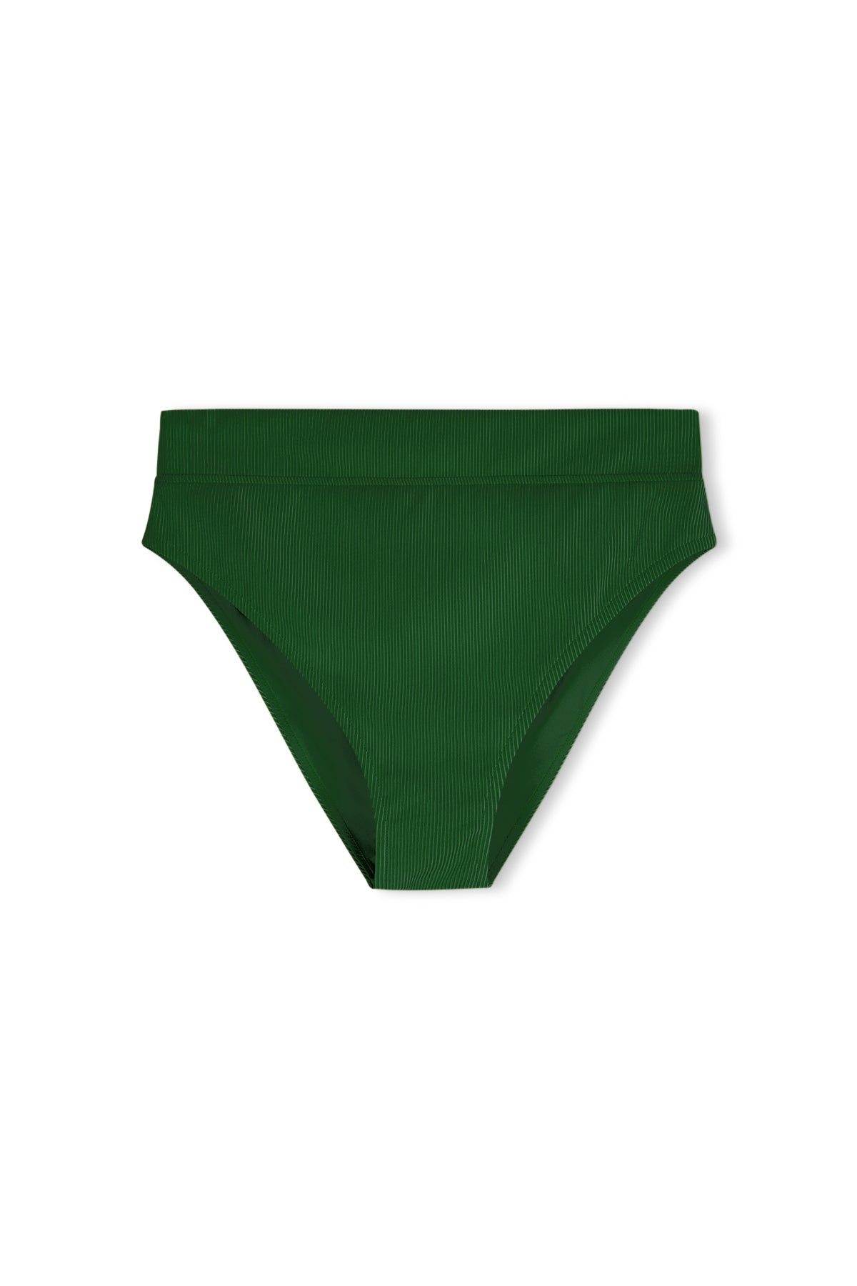 Signature Stripe High Waisted Brief - Tallow Green