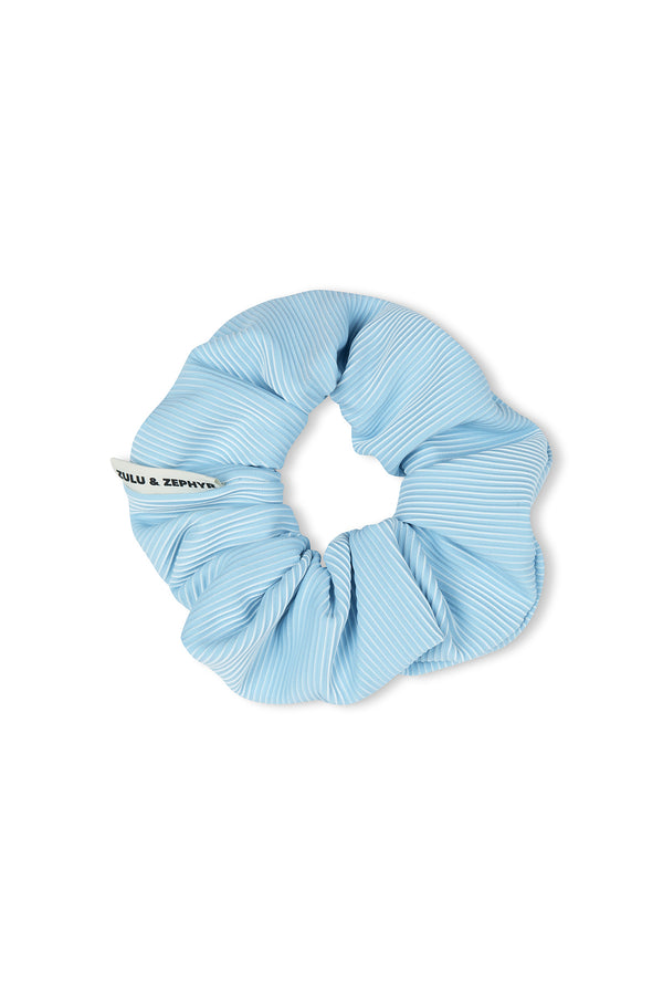 Signature Stripe Scrunchie - Shallow Blue