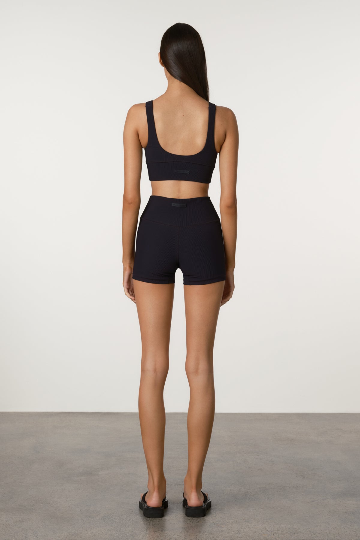 Rib Crop Top - Black