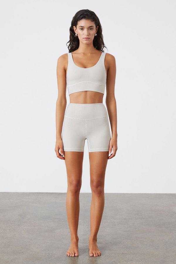 Stripe Rib Short - Coconut