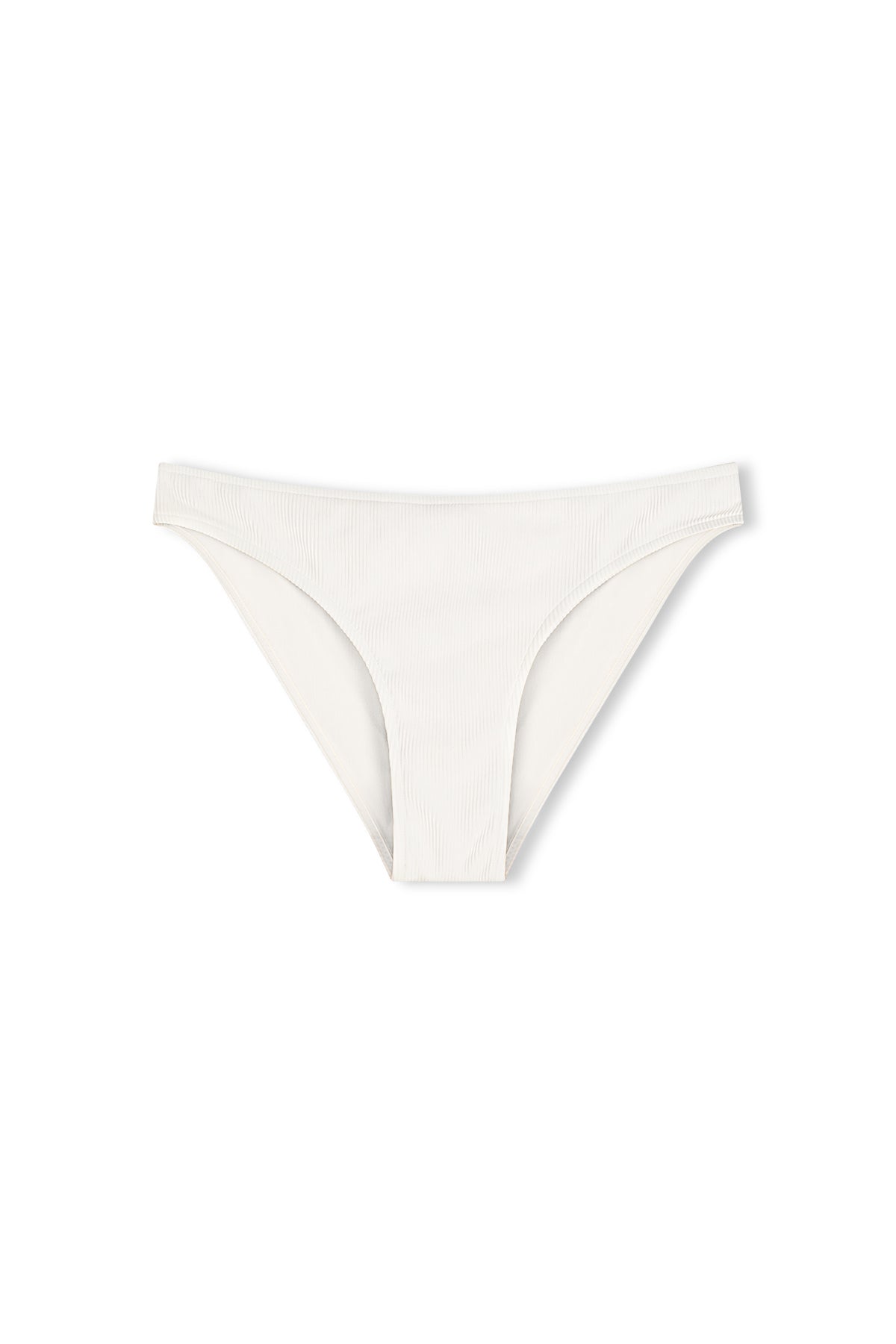 Signature Stripe High Cut Brief - White