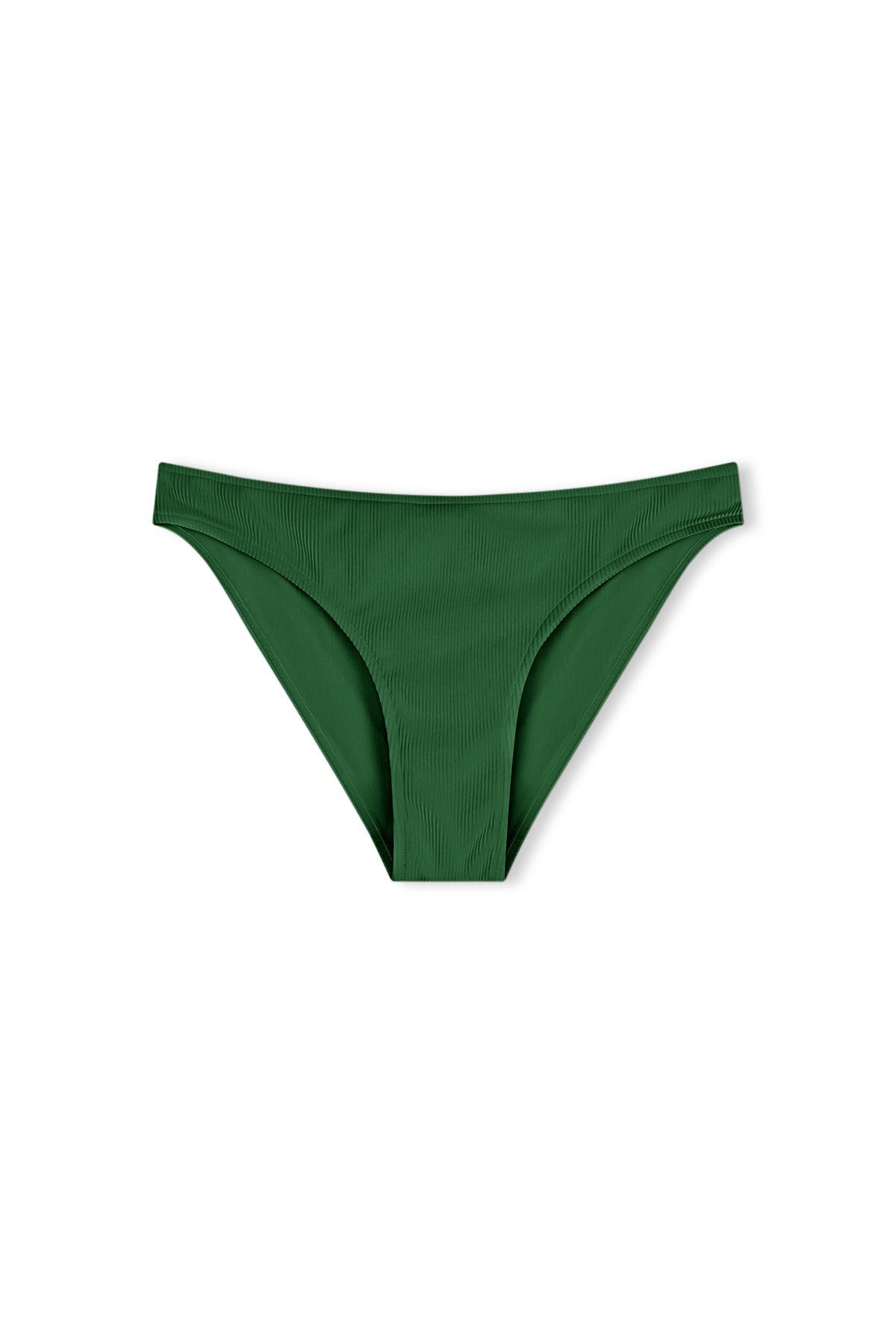 Signature Stripe High Cut Brief - Tallow Green