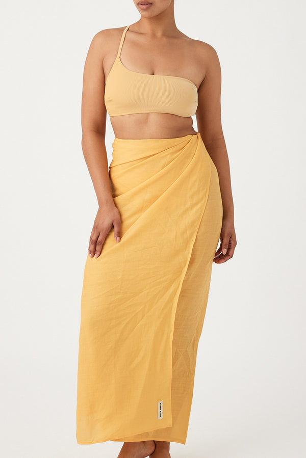 Signature Stripe One Shoulder Bralette - Marigold