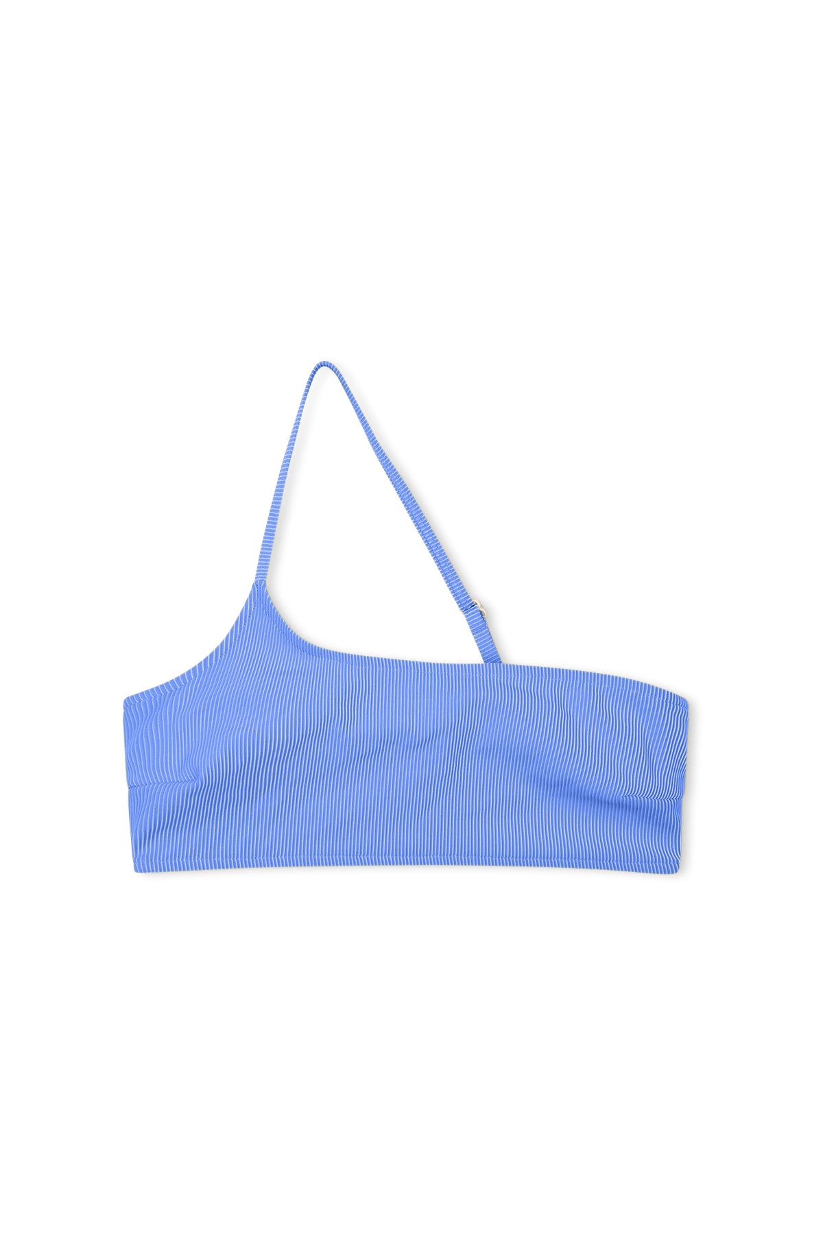 Signature Stripe One Shoulder Bralette - Sky
