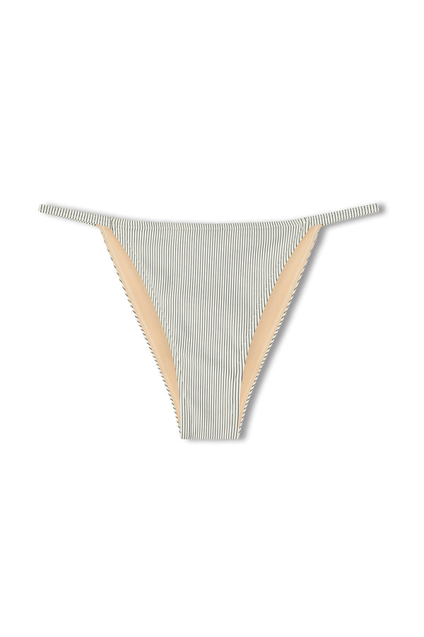 Signature Stripe Hipster String Brief - Coconut