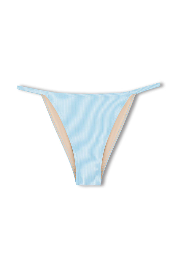 Signature Stripe Hipster String Brief - Shallow Blue