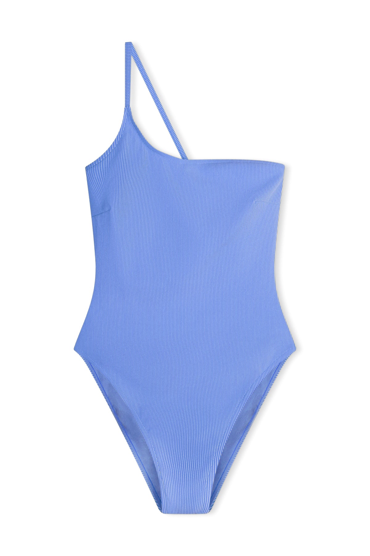 Signature Stripe One Shoulder One Piece - Sky