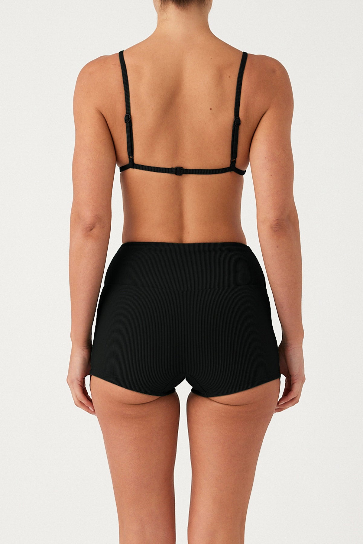 Signature Stripe Simple Triangle Top - Black