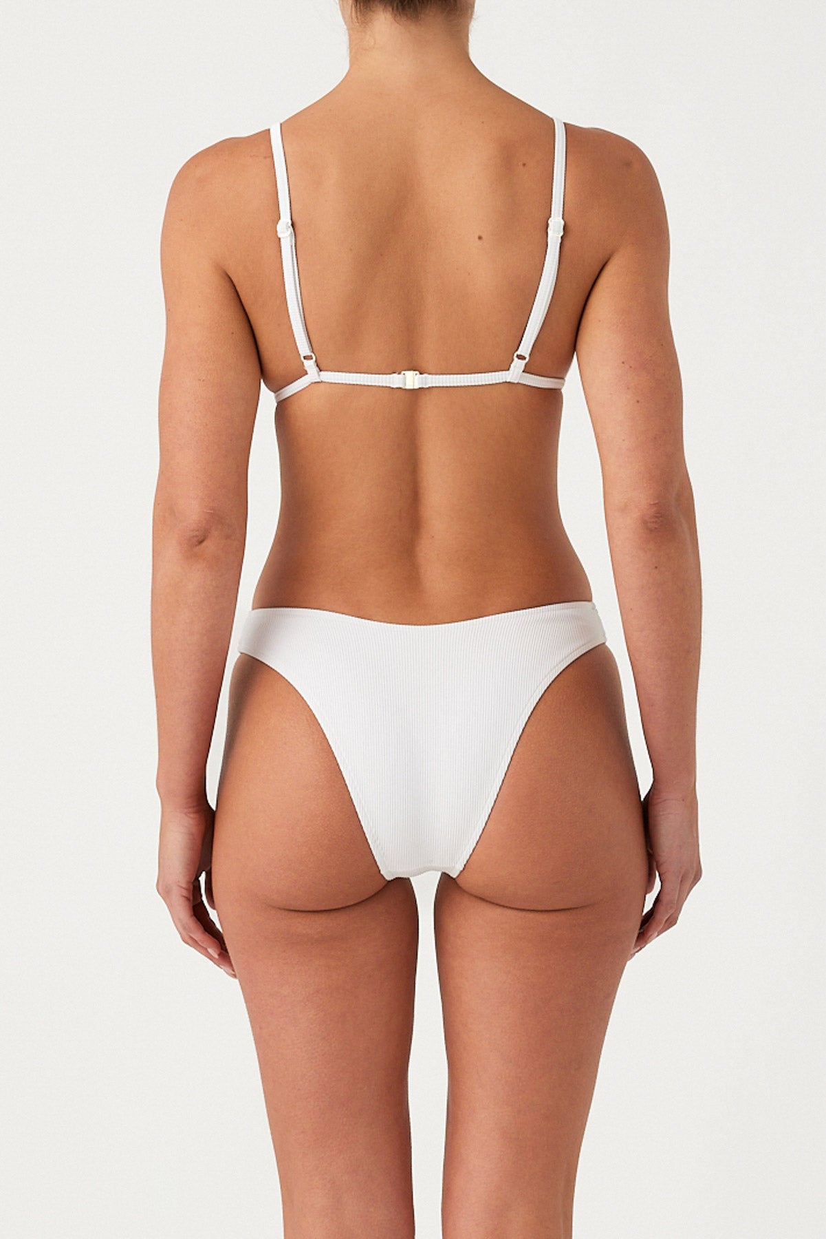 Signature Stripe Triangle Top - White