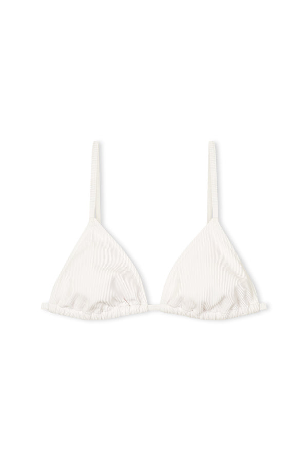 Signature Stripe Triangle Top - White