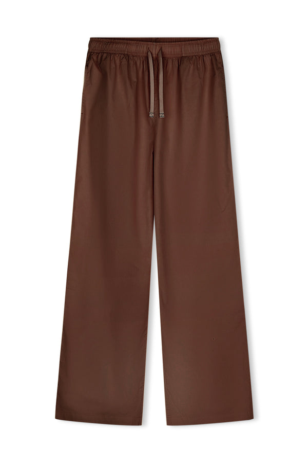 Cotton Poplin Pant - Brown