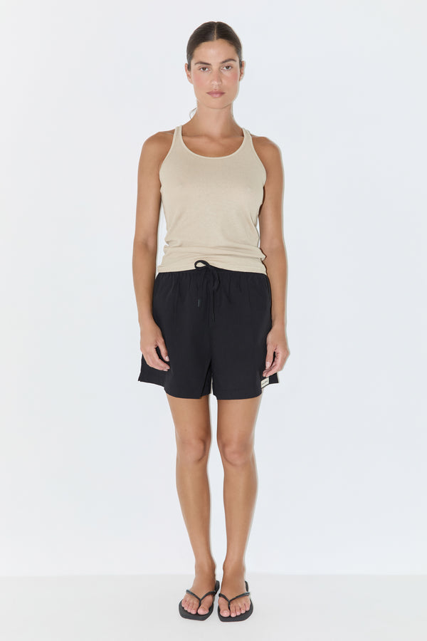 Rib Hemp Jersey Tank - Husk