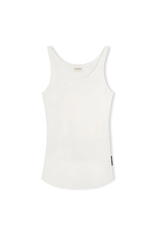 Rib Hemp Jersey Tank - White