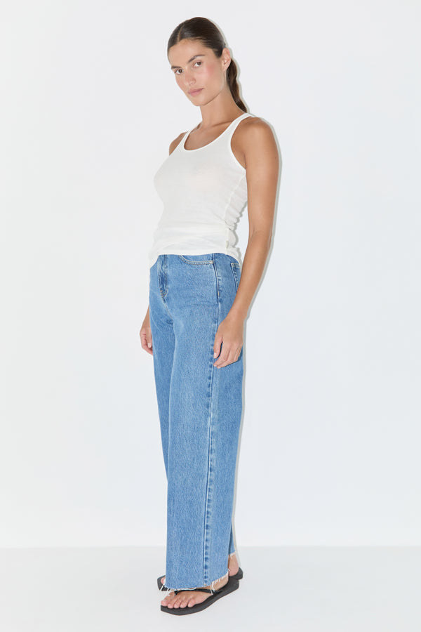 Rib Hemp Jersey Tank - White