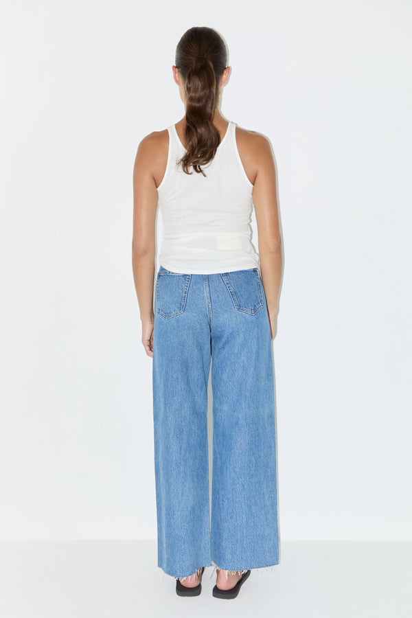 Rib Hemp Jersey Tank - White