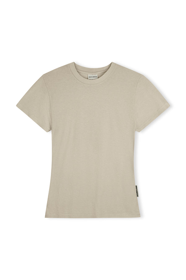 Rib Hemp Jersey T-Shirt - Husk