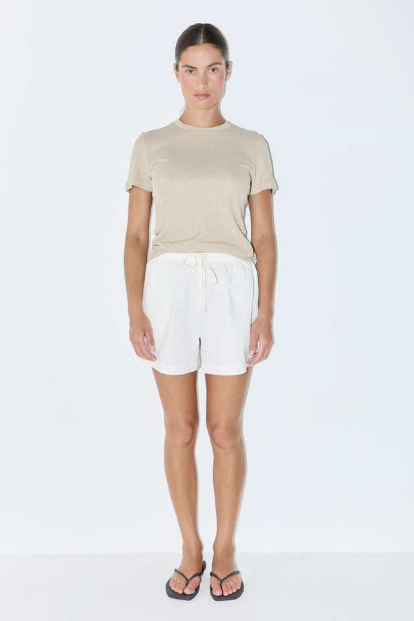 Rib Hemp Jersey T-Shirt - Husk