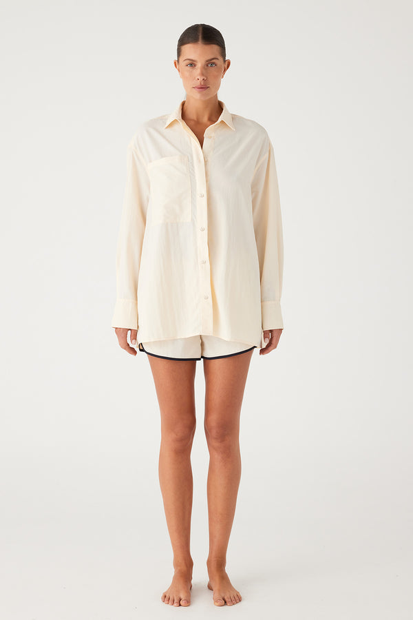 Signature Eco Nylon Surf Shirt - Coconut