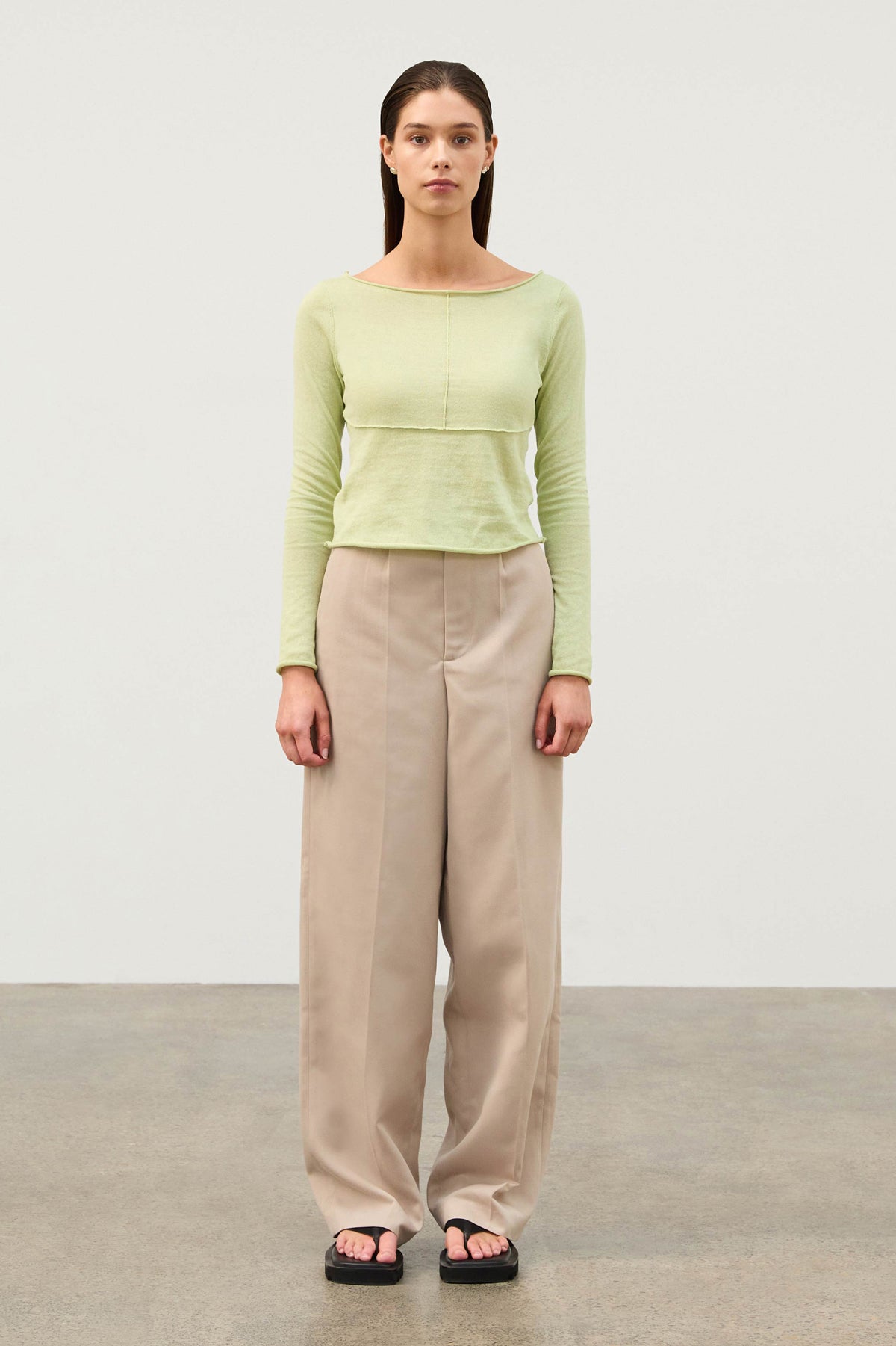 Recycled Tailored Pant - Natural