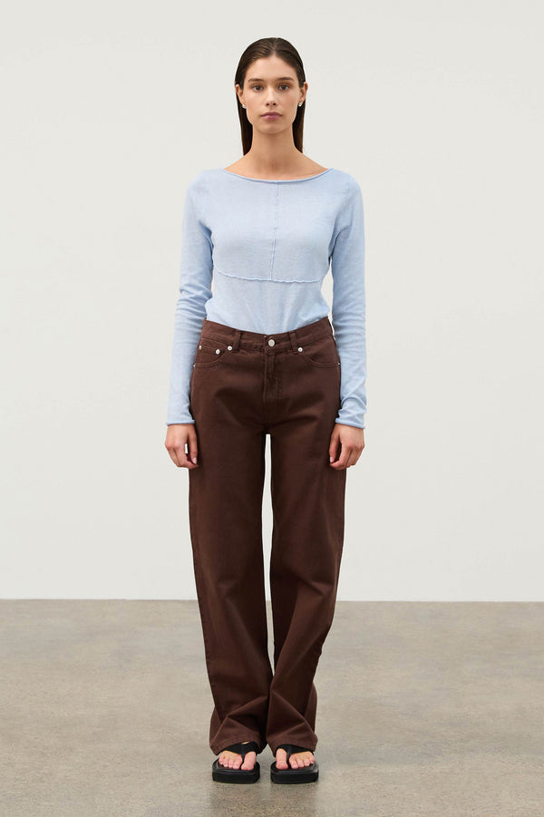 Mid Rise Denim Jean - Cocoa