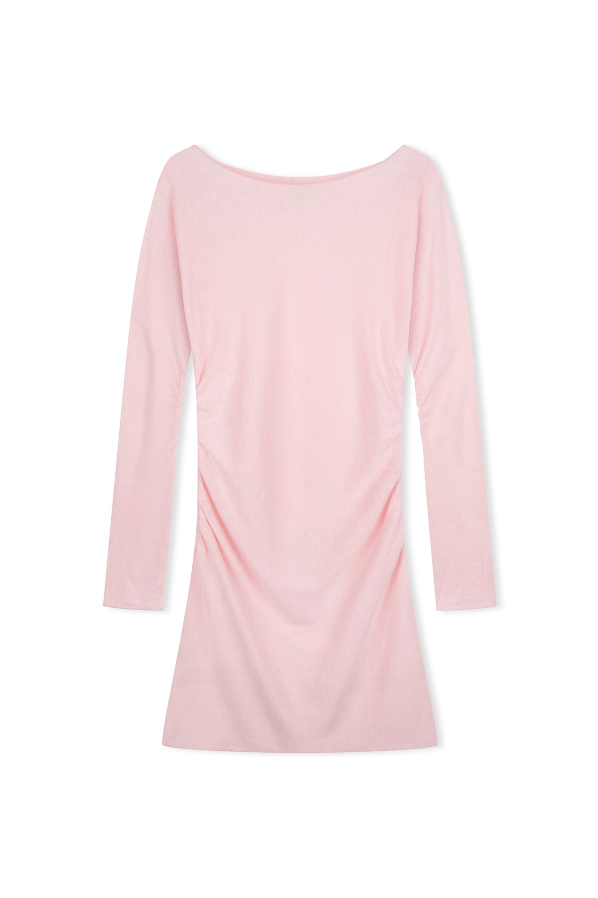 Gathered Knit Dress - Soft Pink