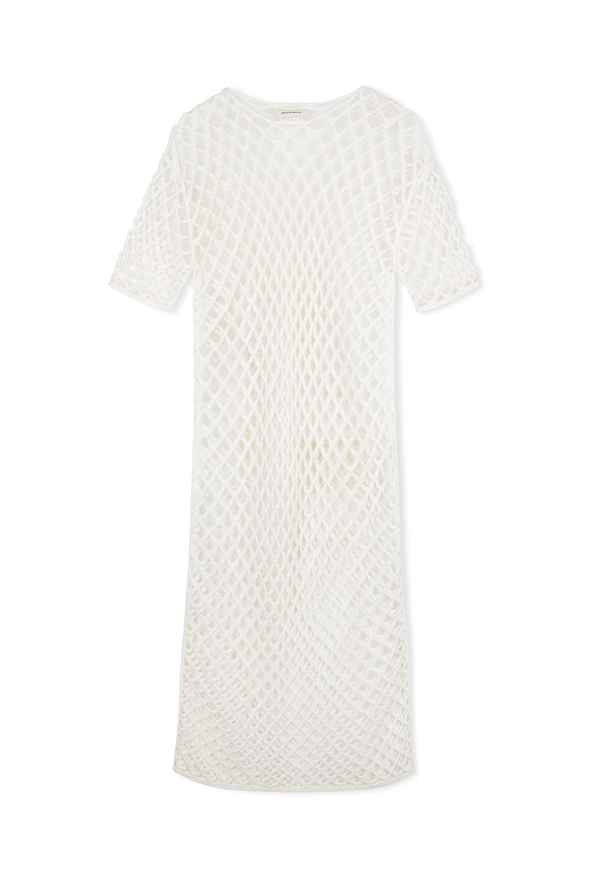 White Lattice Knit Dress