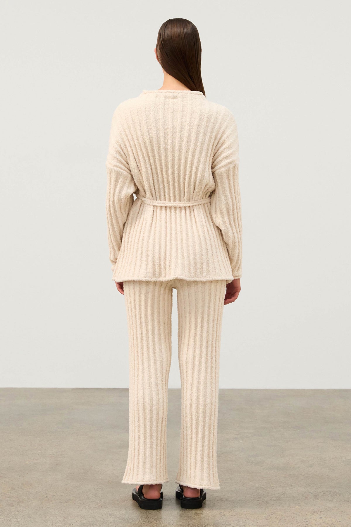 Coconut Textured Stripe Knit Pant