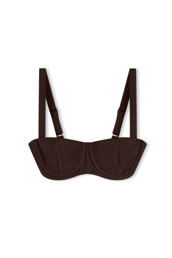 Cocoa Textured Balconette Bra Cup