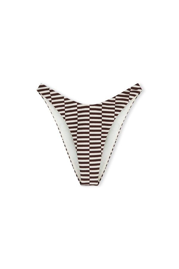 Cocoa Grid Textured Curve Brief